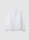 Boy's white cotton-linen blend shirt with regular fit_4