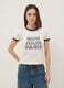 White stretch cotton regular fit T-shirt with print_2