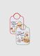 Twin-pack of white cotton mix bibs for newborn girls with Winnie the Pooh_0