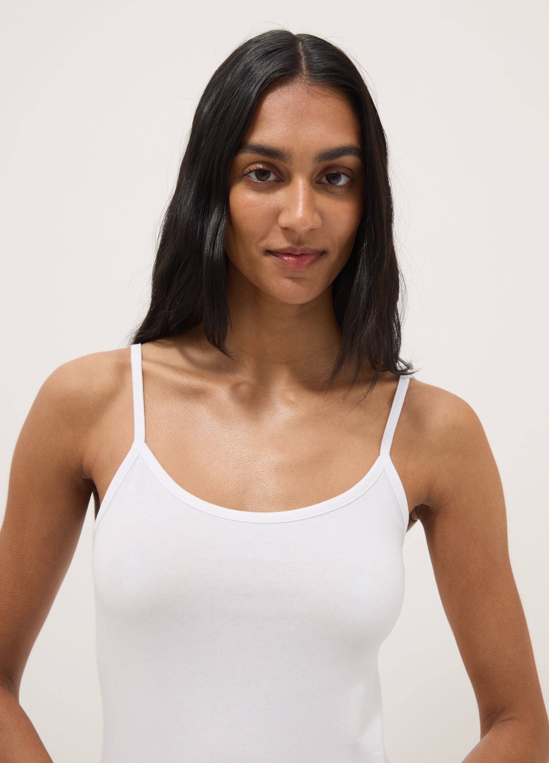Twin pack of multicolour regular fit stretch cotton vests