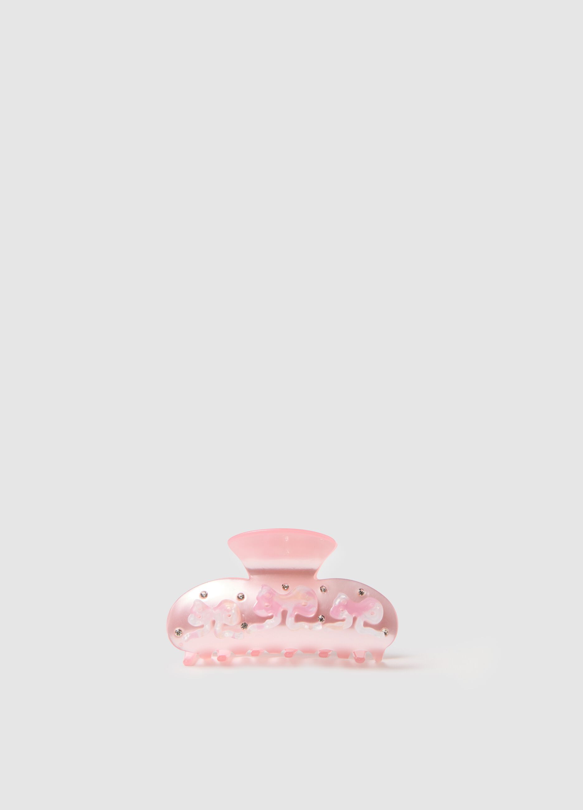 Pink Hair Clip with Bow