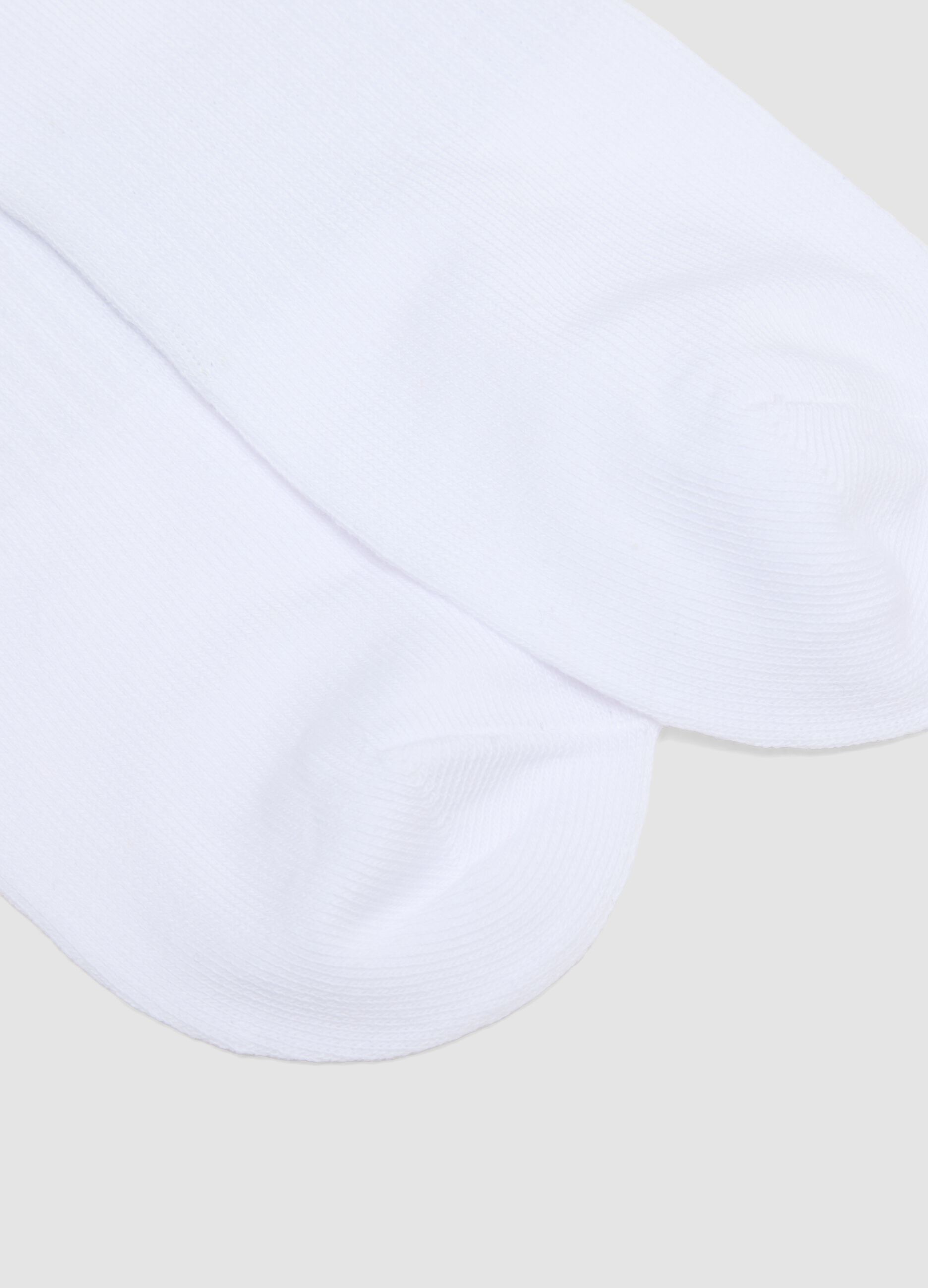 White Cotton Blend Ankle Sport Socks Tripack