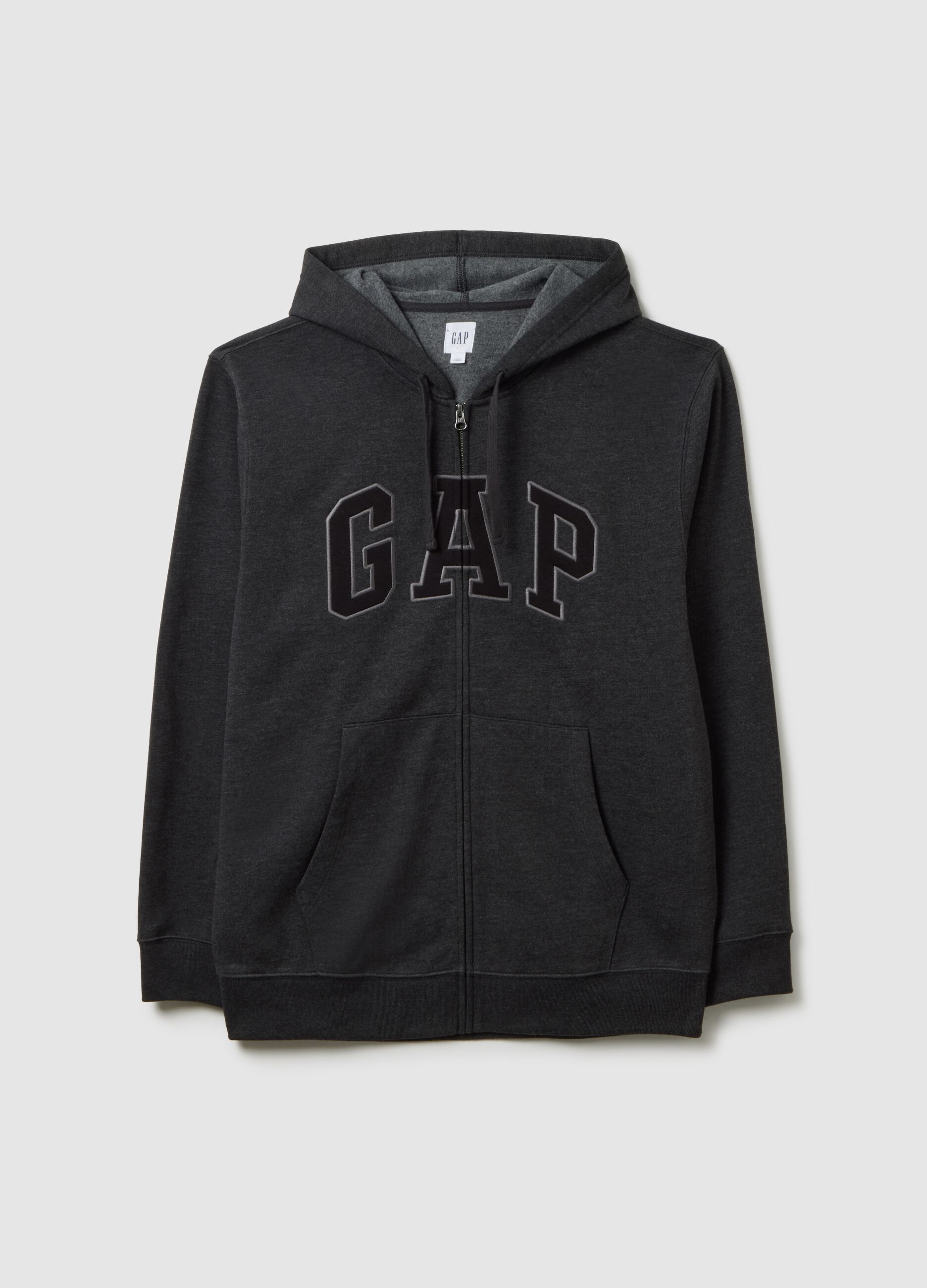 Grey Hoodie with Full Zip