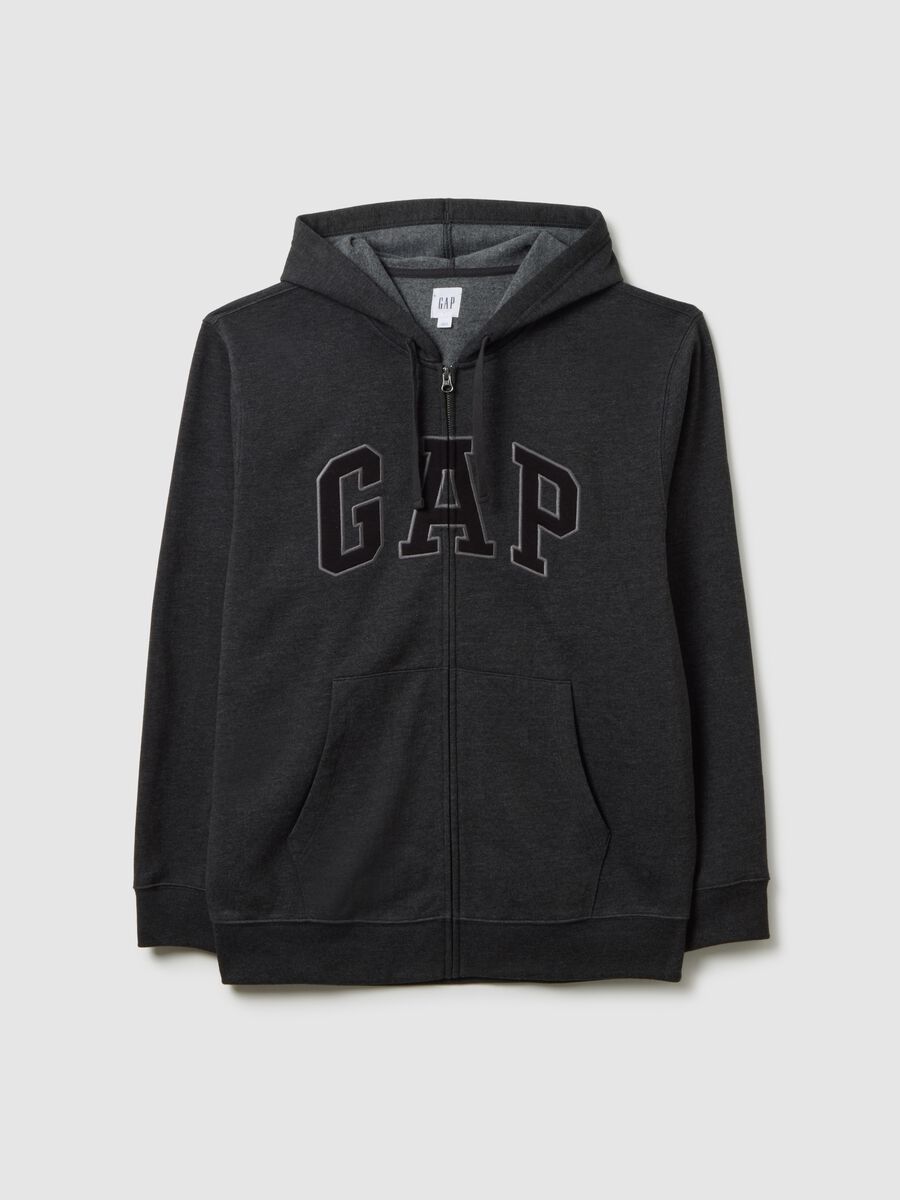Grey Hoodie with Full Zip_0