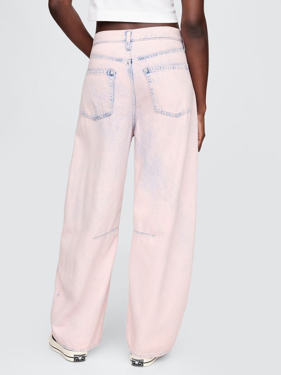 Pink denim trousers with regular fit_2