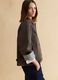 Green pure cotton jacket with buttons, regular fit_0
