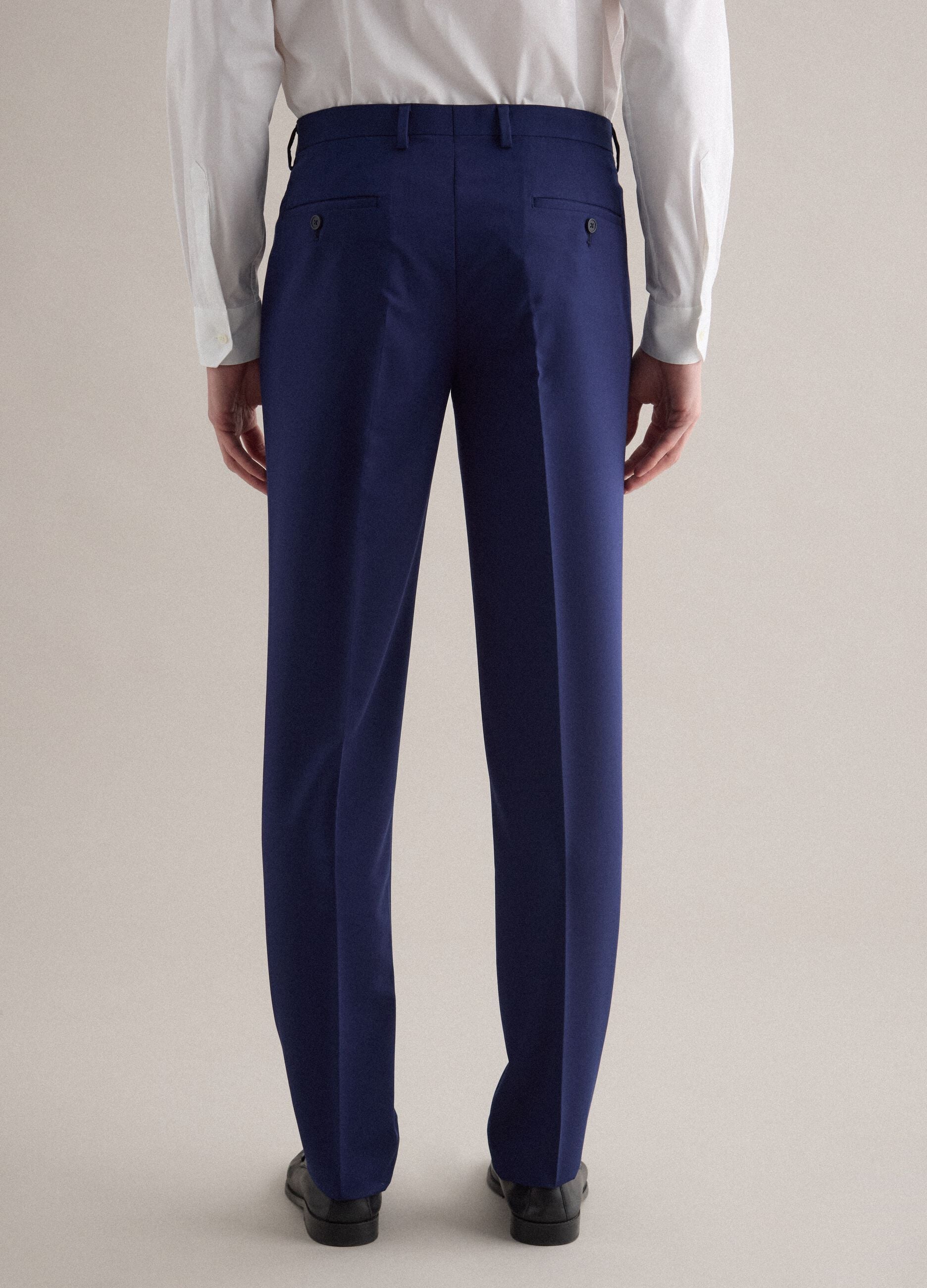 Slim Fit Blue Smart Trousers