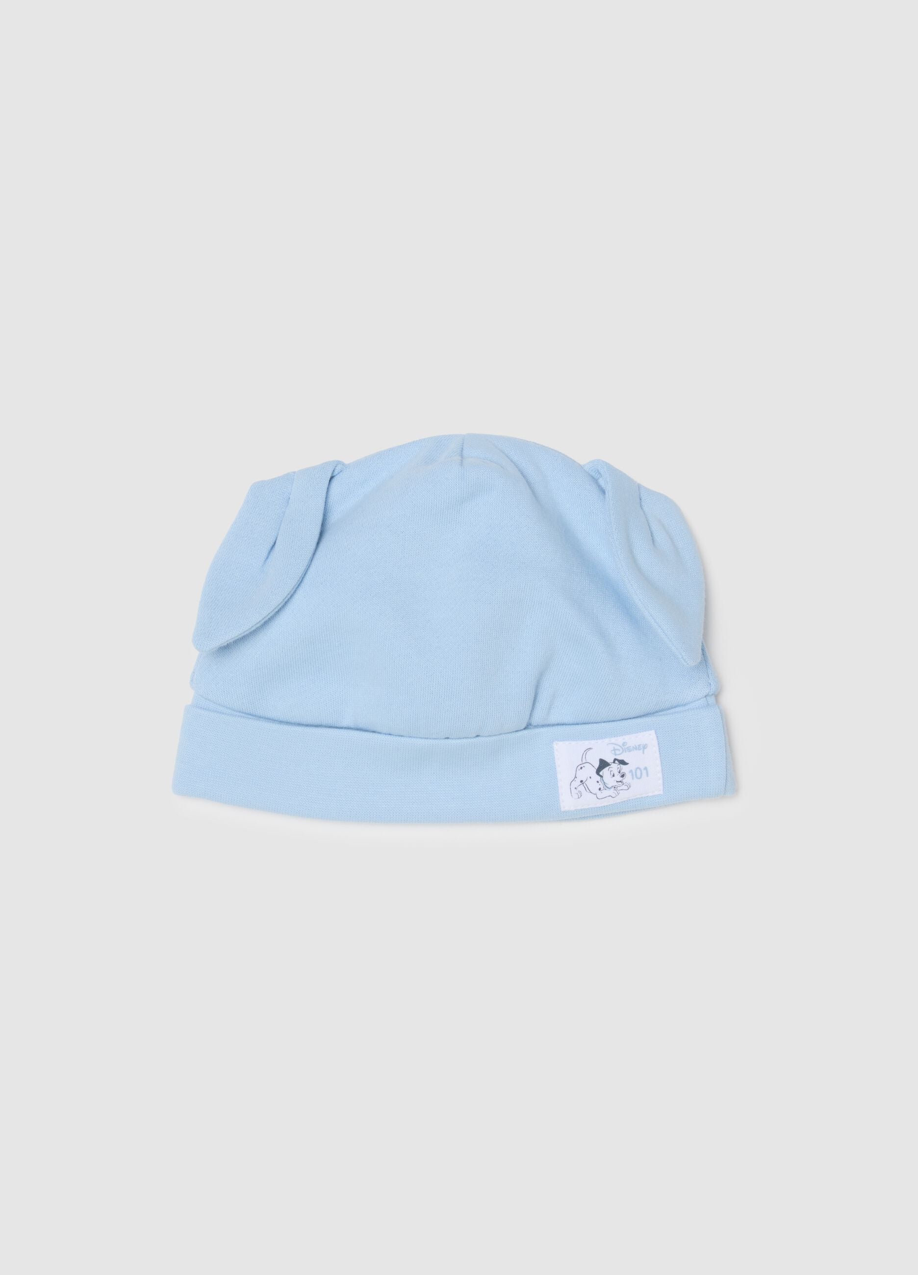 Baby Blue Cotton Hat with Ears