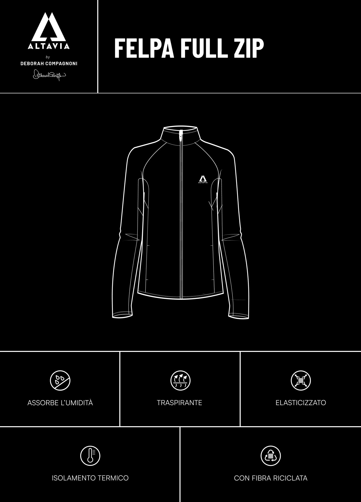 ALTAVIA WITH DEBORAH COMPAGNONI full-zip waffle fleece