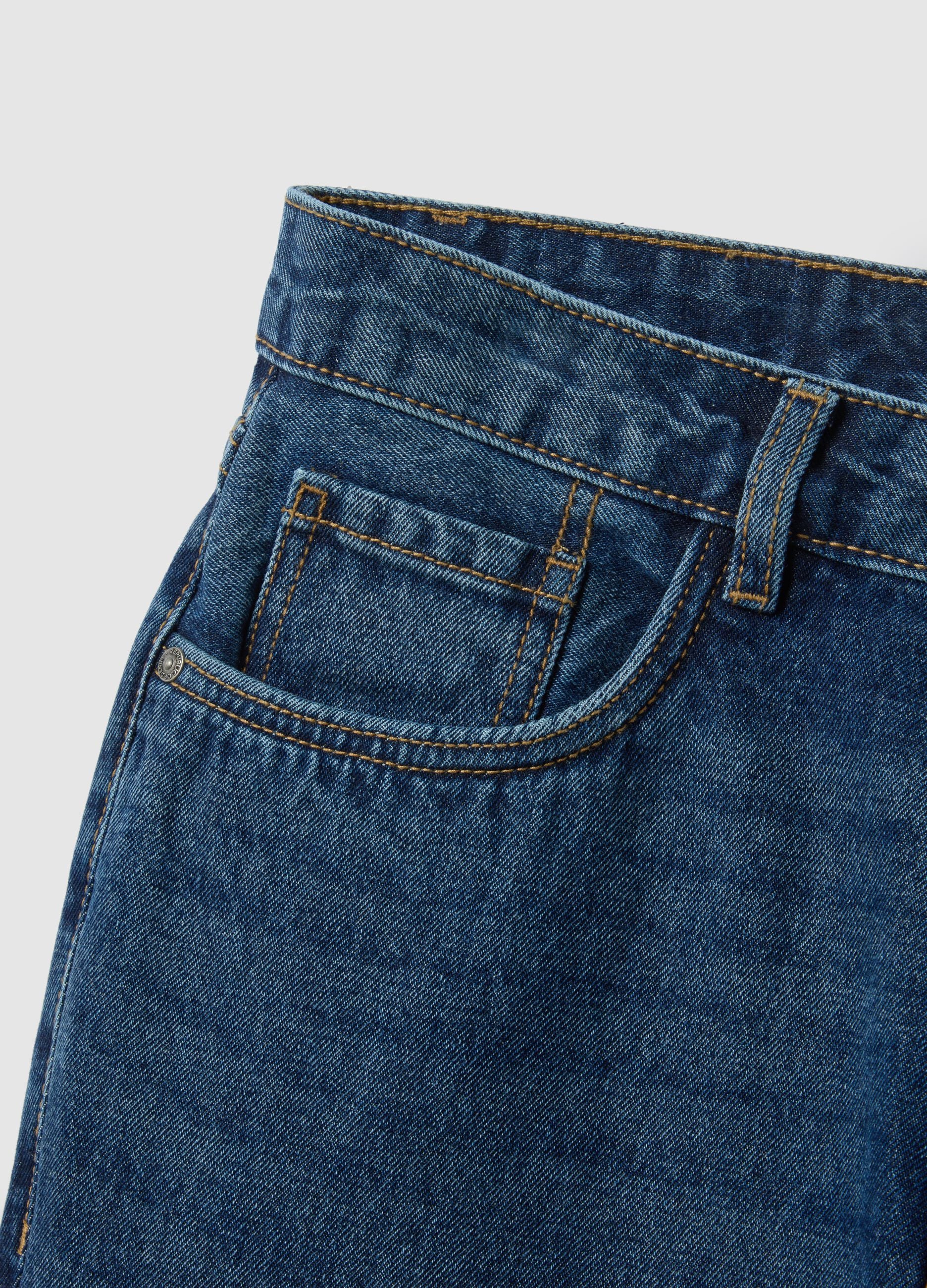 Blue Pure Cotton Regular Fit Jeans