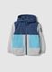 Multicoloured waterproof jacket with hood and zip for children_0