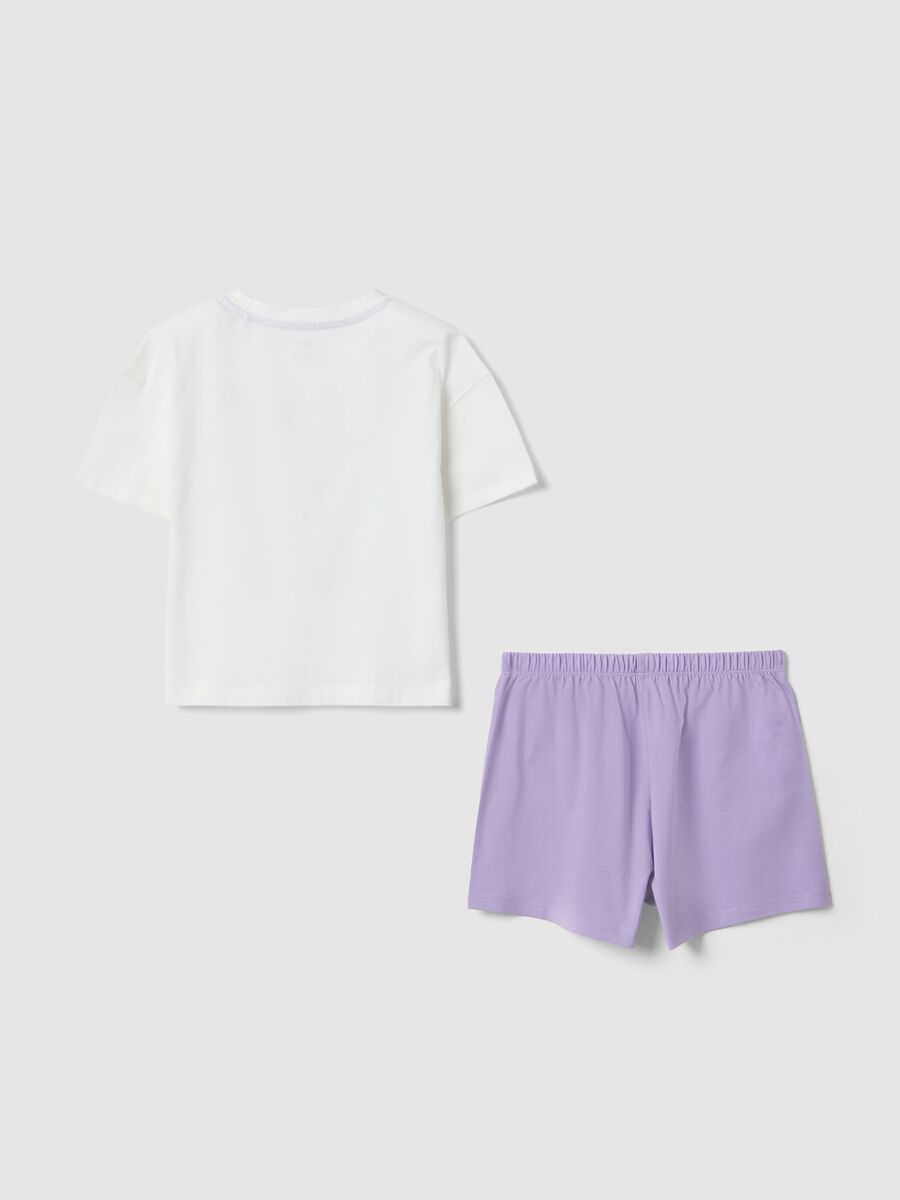 Girls' multicolour short pyjamas in pure cotton with Stitch_1