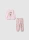 Baby girl's regular fit pink pure cotton pyjamas with Hello Kitty print_0