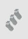 3-pack of grey athletic socks in stretch organic cotton_0