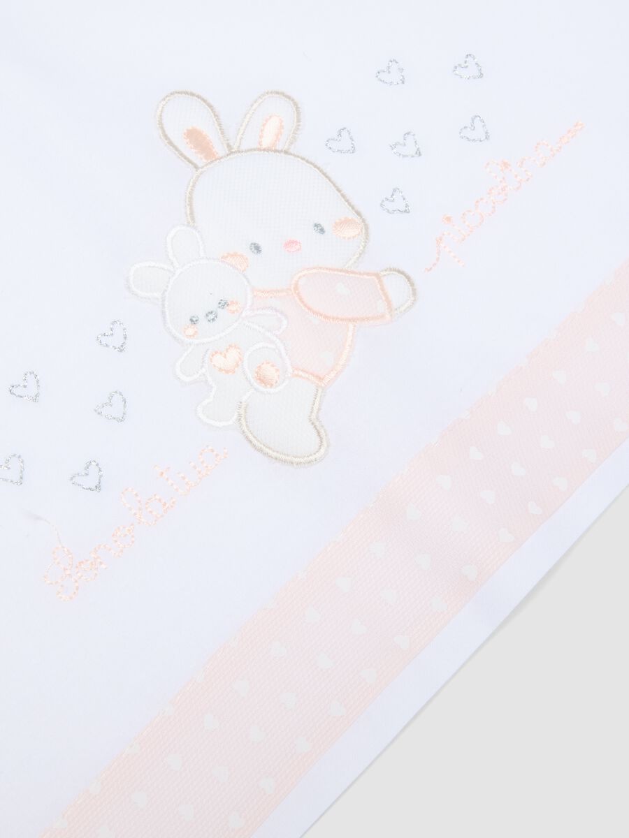 Multicoloured pure cotton crib sheet set for newborn girls_2