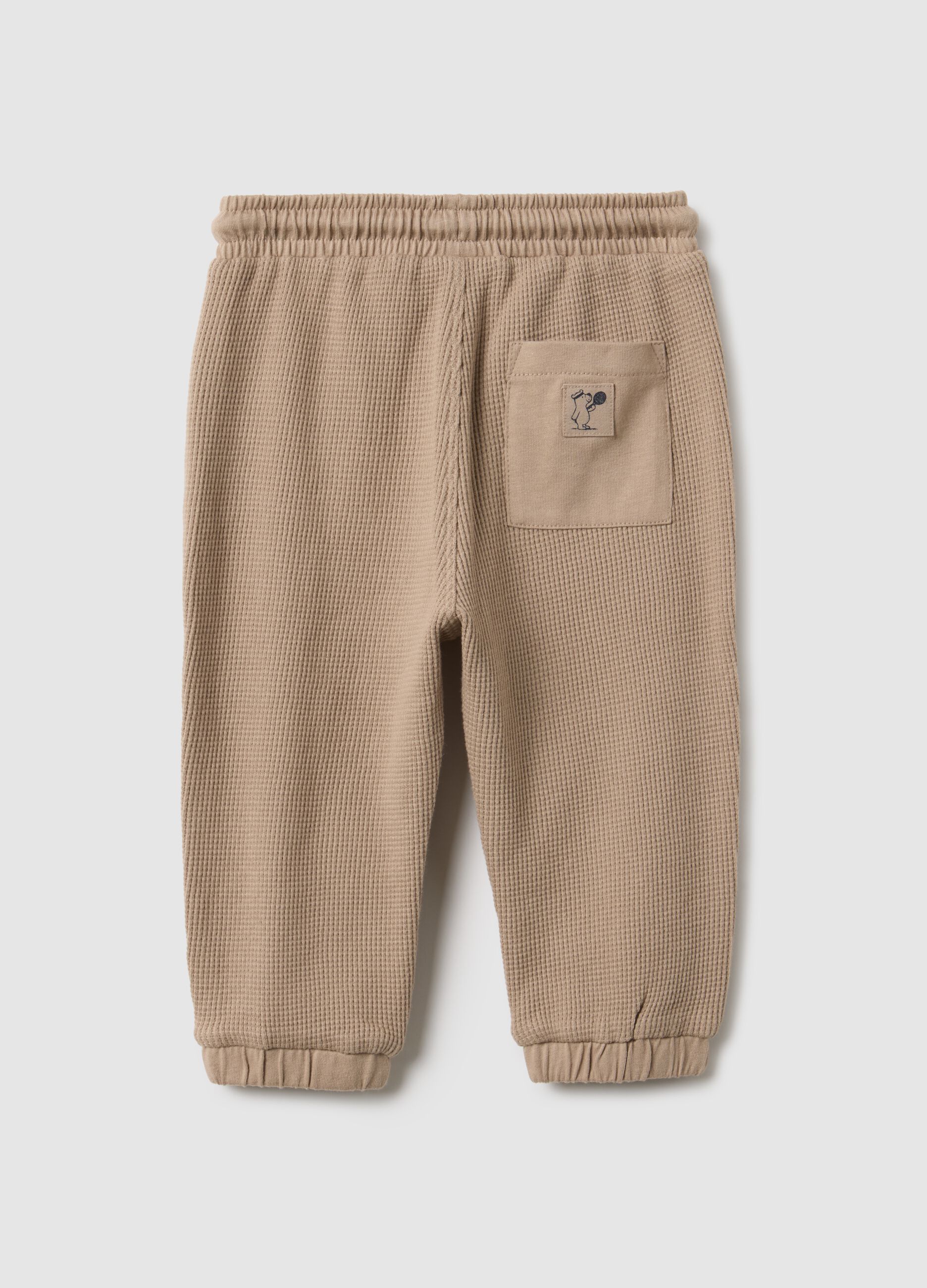 Pure cotton brown regular fit trousers for boys