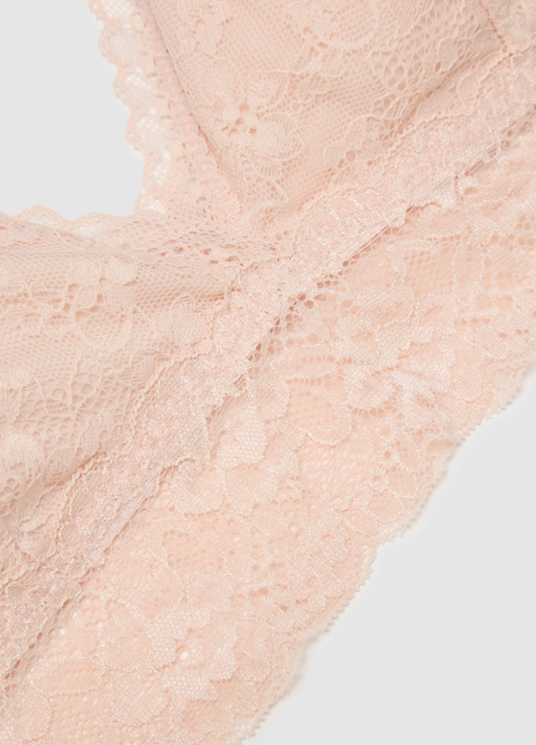 Pink Lace Wireless Bra