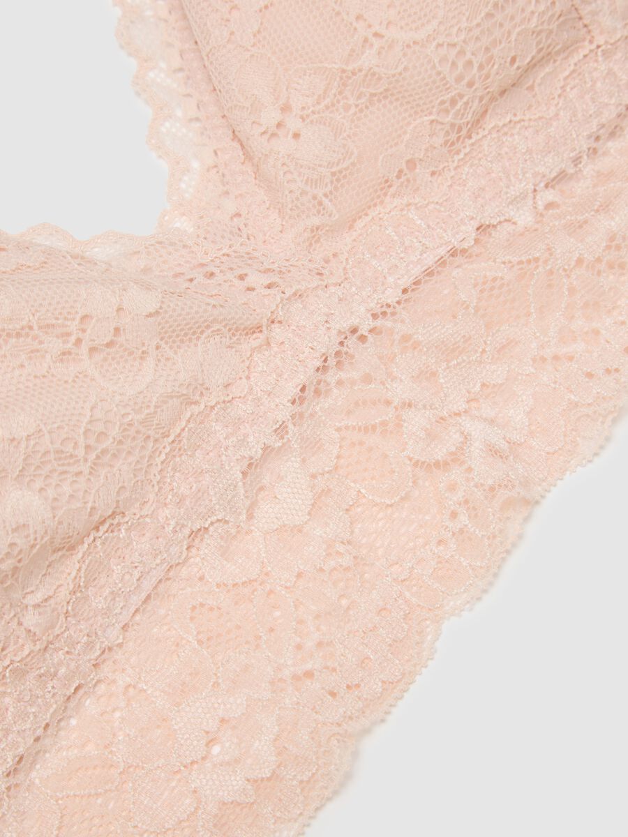 Pink Lace Wireless Bra_5