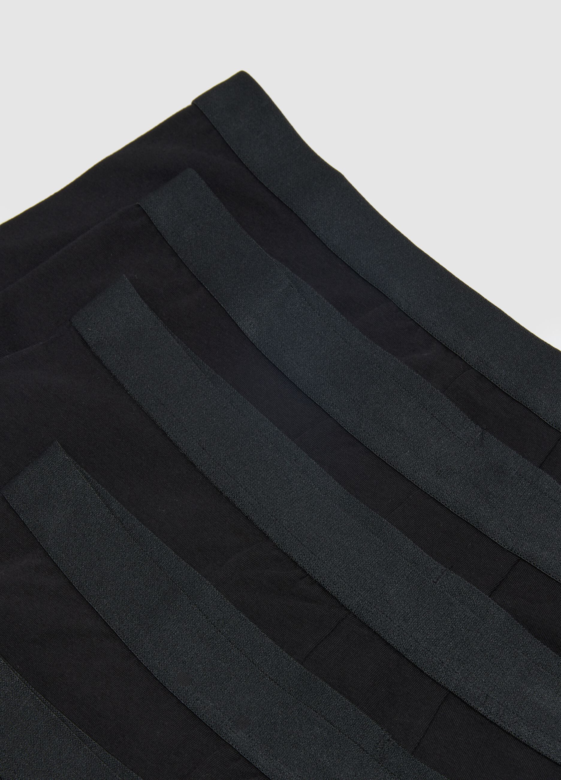 Multipack of black stretch cotton regular fit boxer shorts