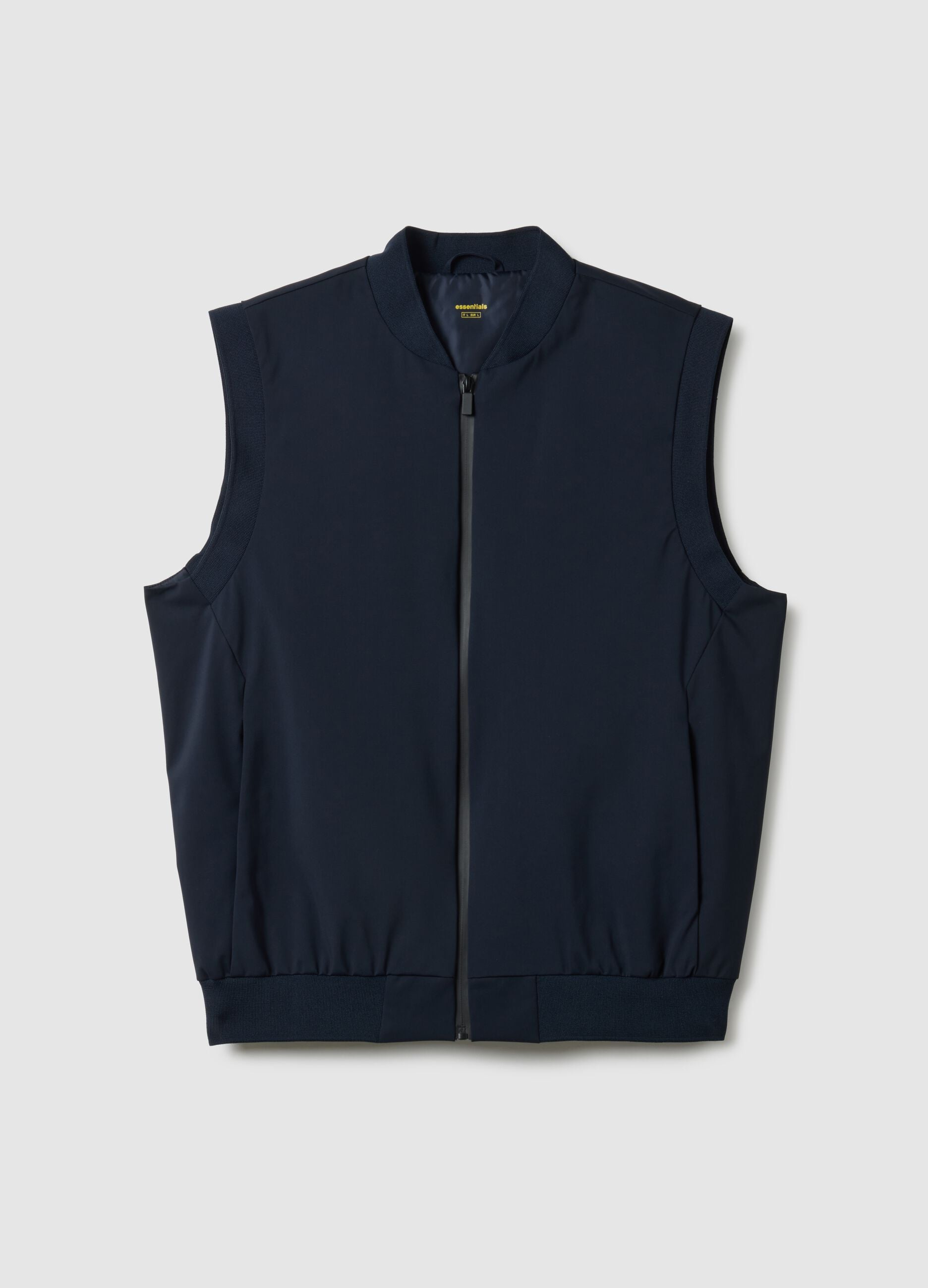 Blue regular fit gilet with full zip