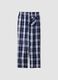 Men&rsquo;s blue organic cotton checked pyjama trousers_5