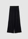 Ribbed Fluid Trousers Black_4