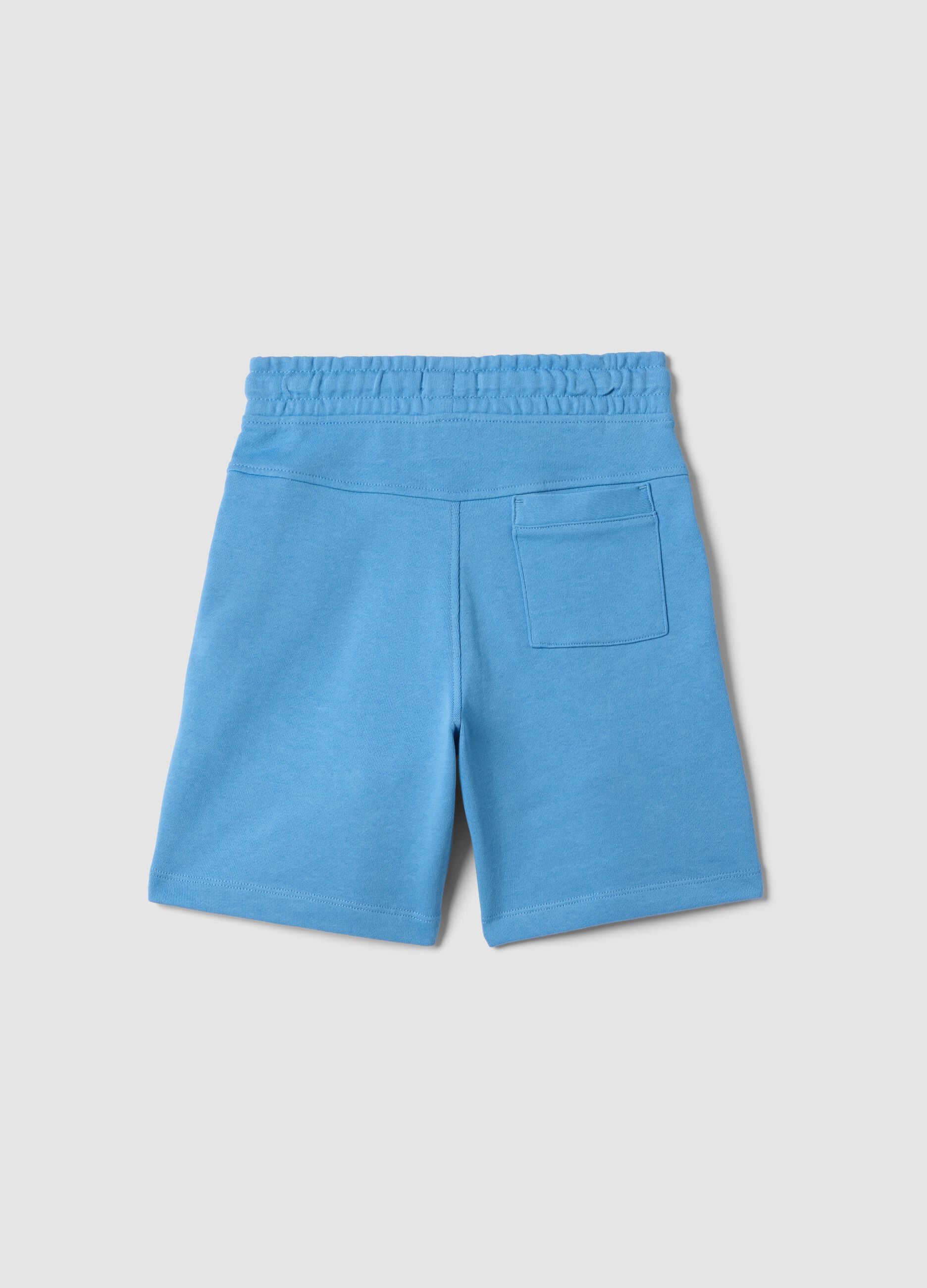 Blue pure cotton boys&rsquo; shorts, regular fit