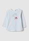 Baby girl's regular fit multicolour striped pure cotton sweater_0