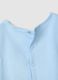 Baby's sleeveless pure cotton blue romper with embroidery_3