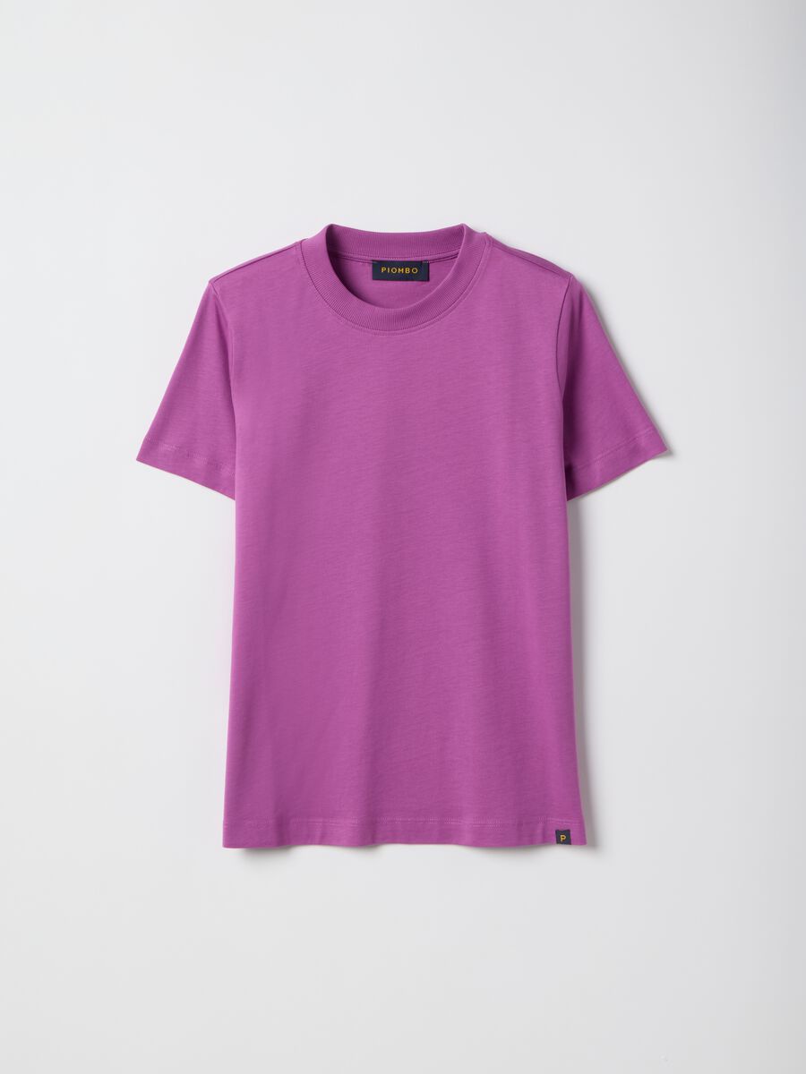 T-shirt viola regular fit in puro cotone Supima_4