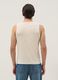 Beige crew neck vest in pure cotton, regular fit_3