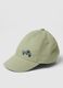 Green pure cotton baseball cap for children with embroidery_1