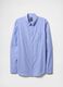 Blue cotton shirt with chest pocket_3