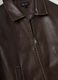 Brown padded oversized jacket with zip_6