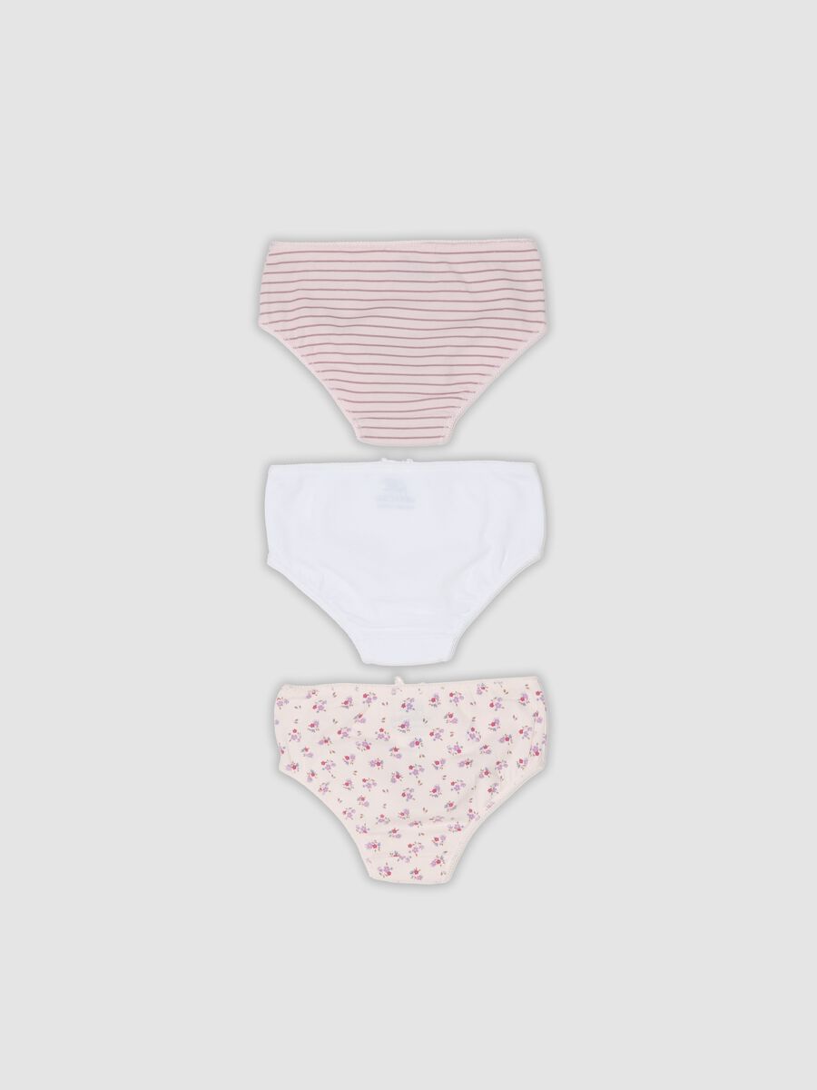 3-pack of multicolour organic stretch-cotton knickers for baby girl_1