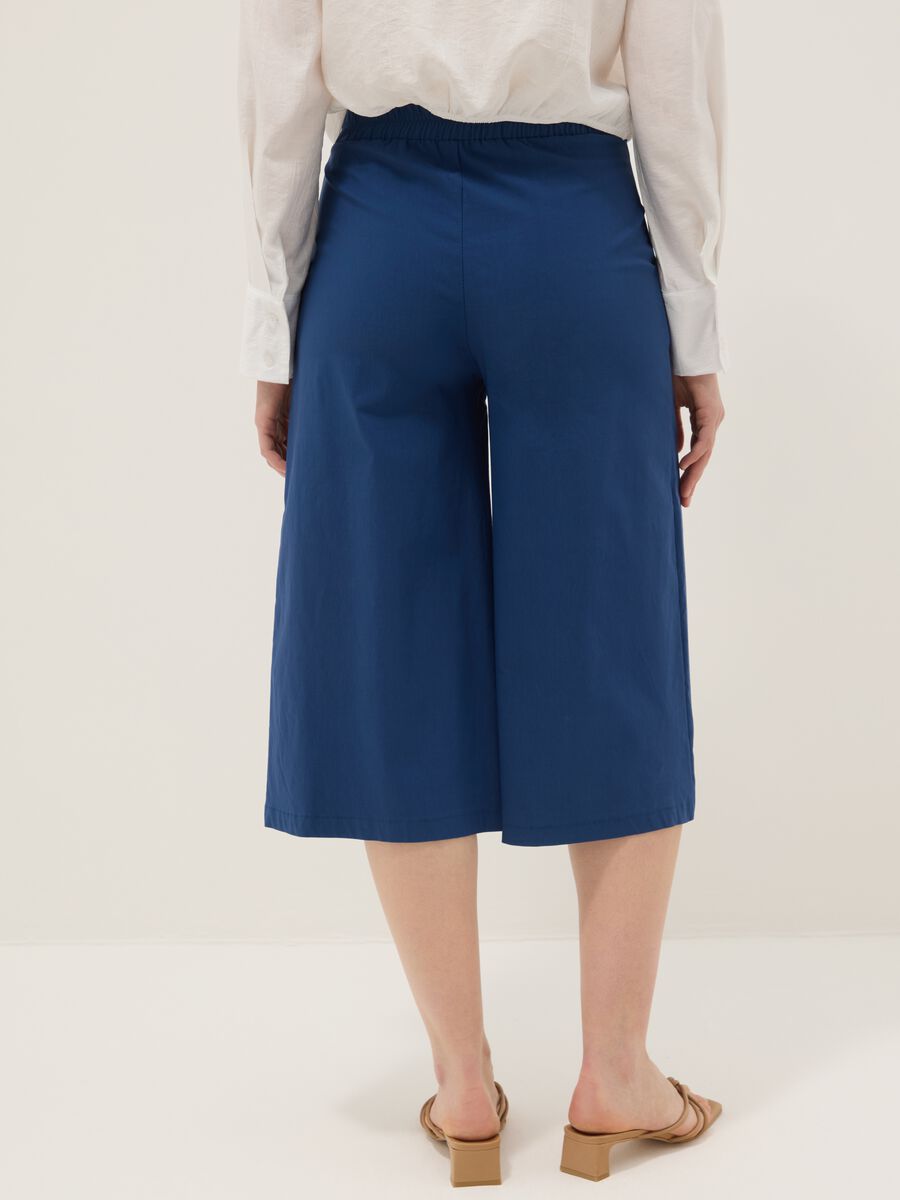 Blue regular fit viscose blend jogger trousers_2