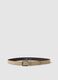 Beige Belt with Classic Buckle_0