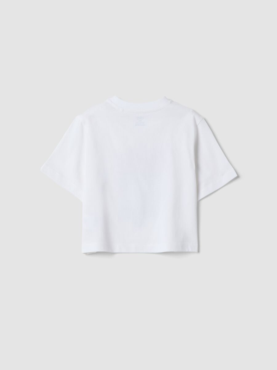 White organic cotton printed T-shirt_4