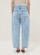 Regular fit light blue cotton blend denim trousers_2