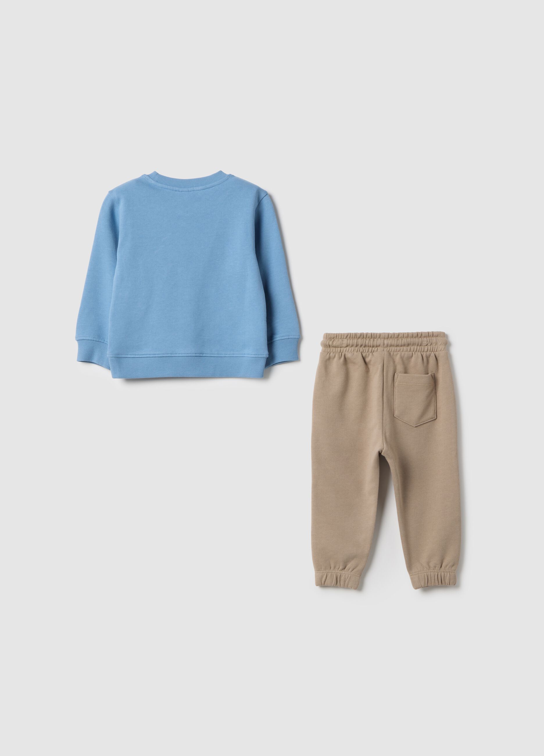 Regular fit azure pure cotton outfit for baby