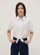 White short sleeve pure cotton regular fit shirt_0