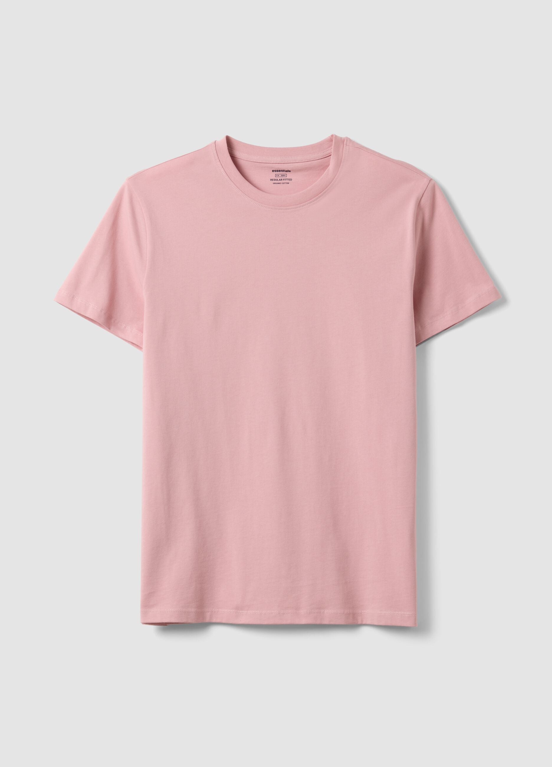 Pink pure cotton short-sleeve T-shirt