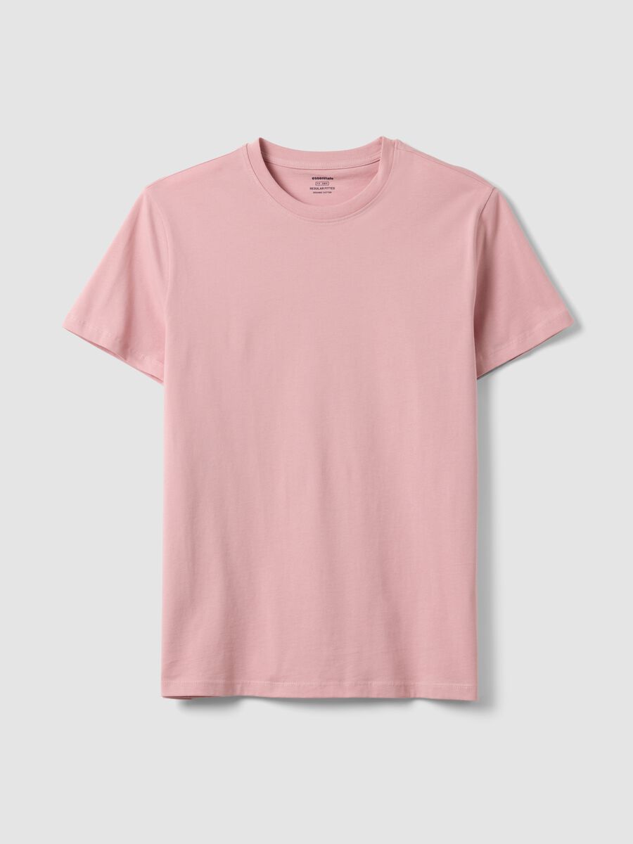 Pink pure cotton short-sleeve T-shirt_4