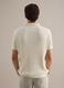Short-sleeved white striped polo in pure cotton regular fit_3
