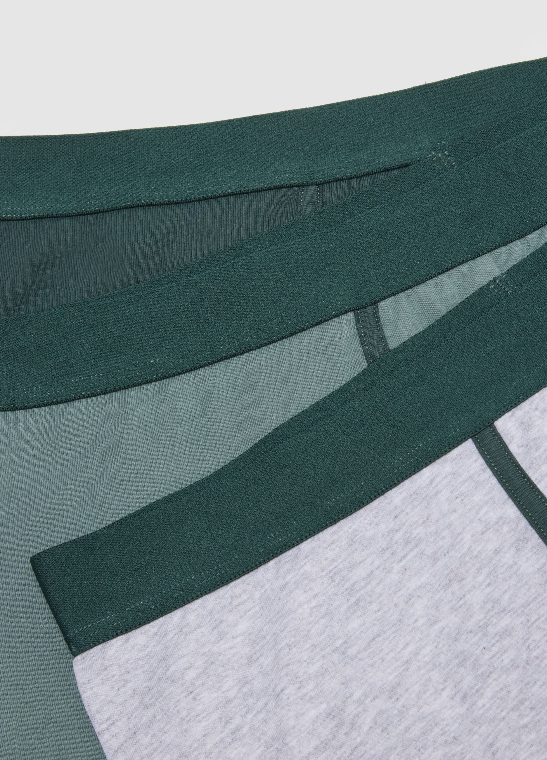 Multicoloured stretch cotton regular fit boxer trio
