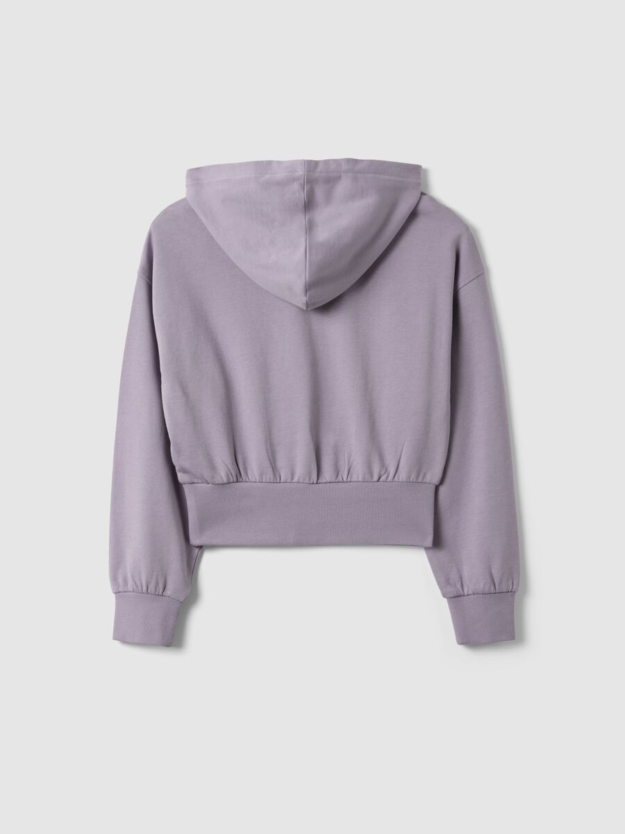 Girls' Pure Cotton Purple Hoodie with Relaxed Fit_4