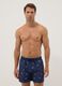 Blue boxer swim shorts with all-over print_0