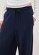 Blue wide leg trousers in stretch modal blend_3