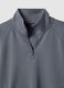 Grey regular fit modal blend sweatshirt with half zip_5