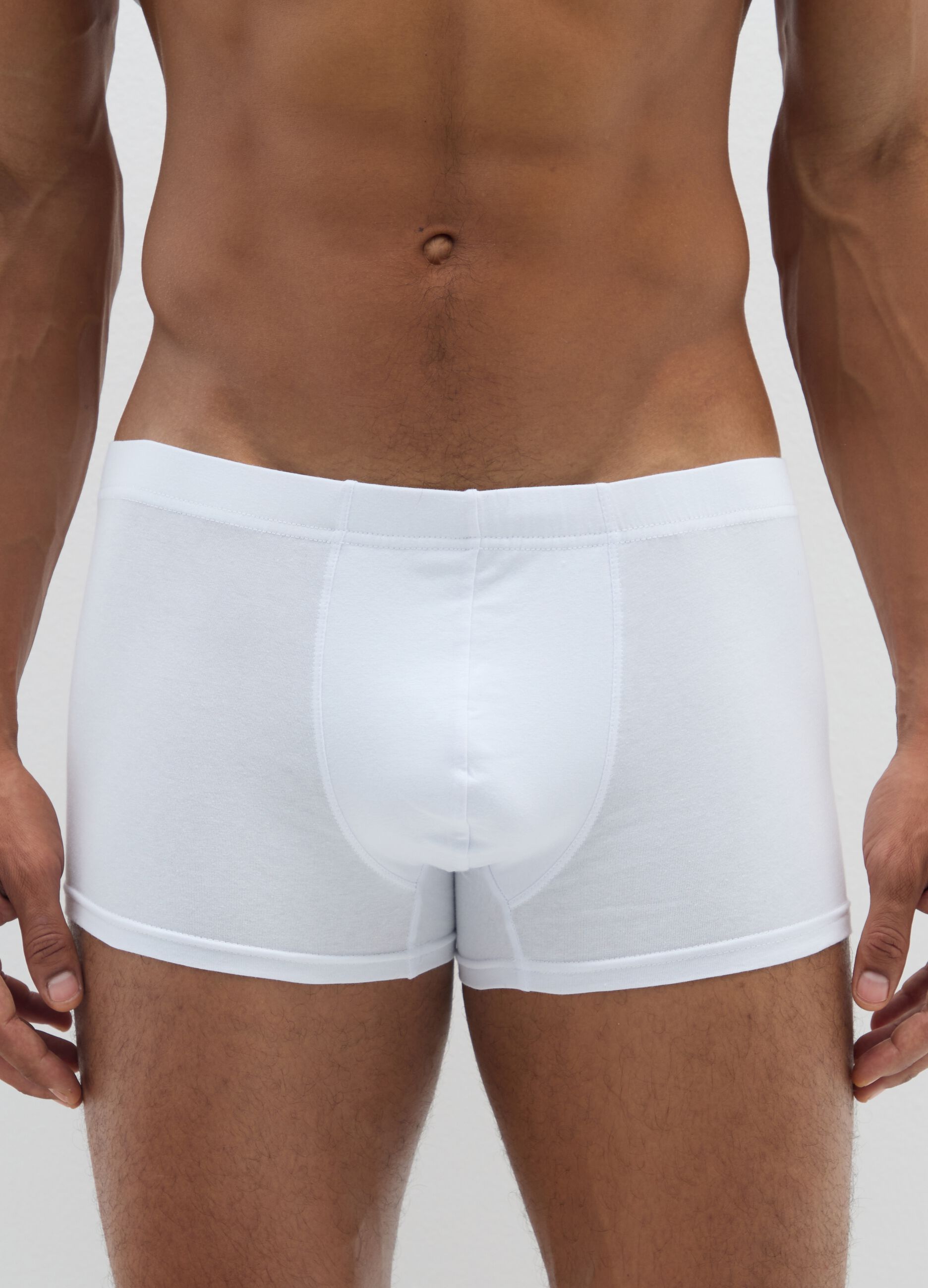 Tripack Stretch Cotton Boxer Briefs White Regular Fit